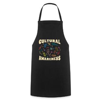Microbiologist Cultural Awareness Bacteria Science - Cooking Apron - black - Front - AI Model Male 185 dark (185cm)