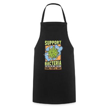 Microbiologist Support Bacteria They're Scientist - Cooking Apron - black - Front - AI Model Male 185 dark (185cm)