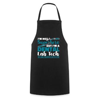 Je ne suis pas un super-héros Laboratoire dentaire Laboratoire dentaire - Tablier de cuisine - noir - Devant - AI Model Male 185 dark (185cm)