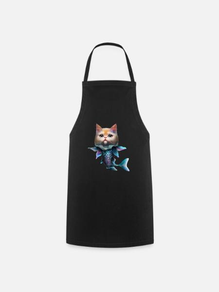 Fischkatze Fusion - Kochschürze - Schwarz