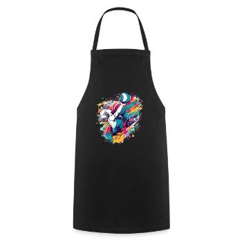 Volleyball - Cooking Apron - black - Front - AI Model Male 185 dark (185cm)