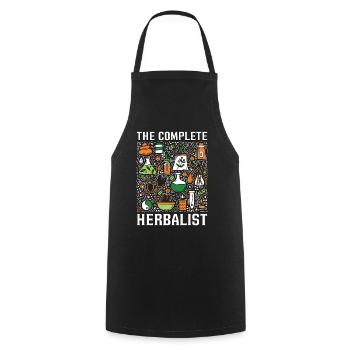 Herbalism The Complete Herbalist Herbs Herbalist - Kochschürze - Schwarz - Vorne - AI Model Male 185 dark (185cm)