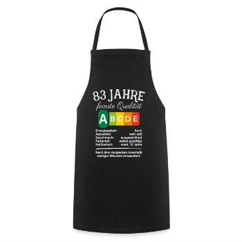 83 Jahre Feinste Qualität Geschenk 83. Geburtstag - Kochschürze - Schwarz - Vorne - AI Model Male 185 dark (185cm)