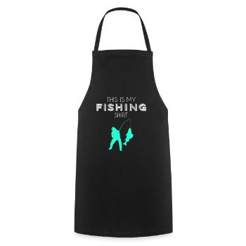 Chemise de pêche - Tablier de cuisine - noir - Devant - AI Model Male 185 dark (185cm)