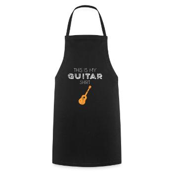 Chemise guitare - Tablier de cuisine - noir - Devant - AI Model Male 185 dark (185cm)