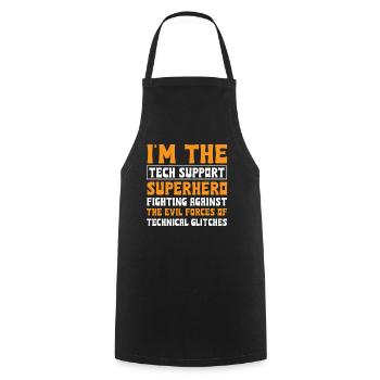 Technischer Support Superheld - Kochschürze - Schwarz - Vorne - AI Model Male 185 dark (185cm)