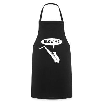 Membre du groupe de saxophonistes - Tablier de cuisine - noir - Devant - AI Model Male 185 dark (185cm)