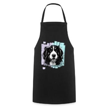 Bouvier bernois - Tablier de cuisine - noir - Devant - AI Model Male 185 dark (185cm)