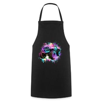 Monster truck - Cooking Apron - black - Front - AI Model Male 185 dark (185cm)