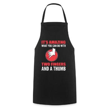 Fun bowling - Cooking Apron - black - Front - AI Model Male 185 dark (185cm)