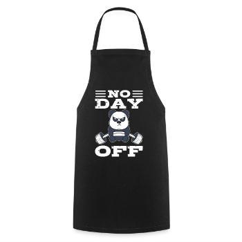 No Day Off Weightlifter - Cooking Apron - black - Front - AI Model Male 185 dark (185cm)