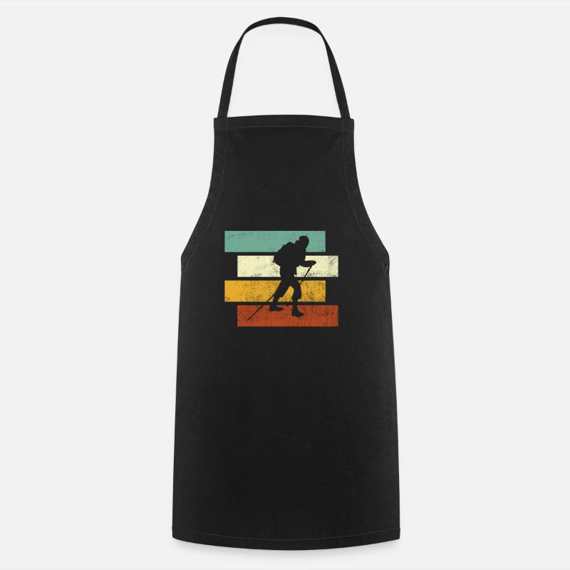 Bergsteigen Retro - Kochschürze - Schwarz