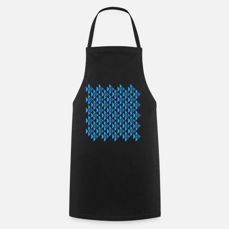Escher Style Angelfish - Cooking Apron - black
