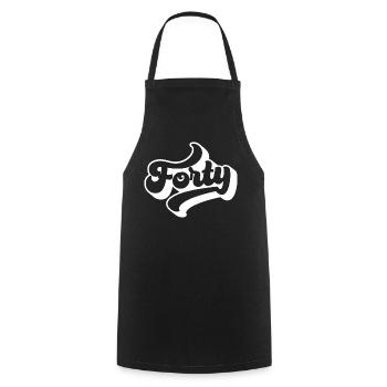 Forty 40th Birthday Men Women 40 Years Old - Cooking Apron - black - Front - AI Model Male 185 dark (185cm)