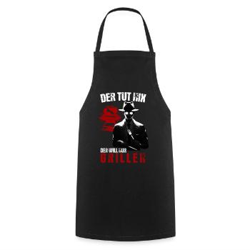 Der Tut Nix Der Will Nur Grillen BBQ Geschenk - Kochschürze - Schwarz - Vorne - AI Model Male 185 dark (185cm)