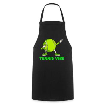 tennis, balle de tennis, fan de tennis - Tablier de cuisine - noir - Devant - AI Model Male 185 dark (185cm)