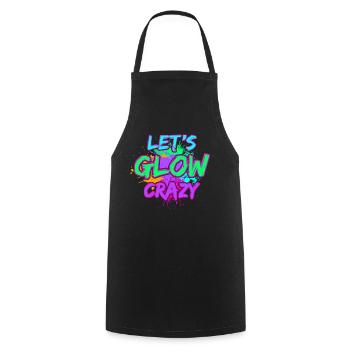 80s Retro CostumeTheme Party Costume 90s Party - Cooking Apron - black - Front - AI Model Male 185 dark (185cm)