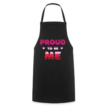 Lesbian Pride to Be Me - Pride Month - Cooking Apron - black - Front - AI Model Male 185 dark (185cm)