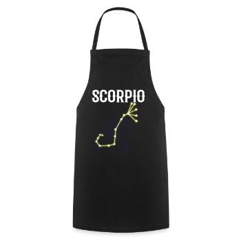Scorpio Astrologie - Kochschürze - Schwarz - Vorne - AI Model Male 185 dark (185cm)