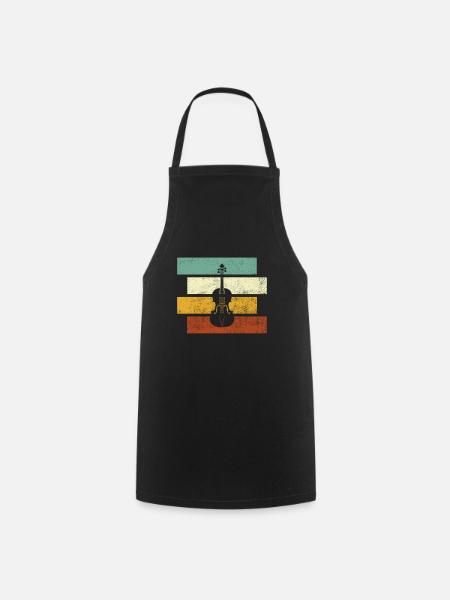 Geige Retro - Kochschürze - Schwarz