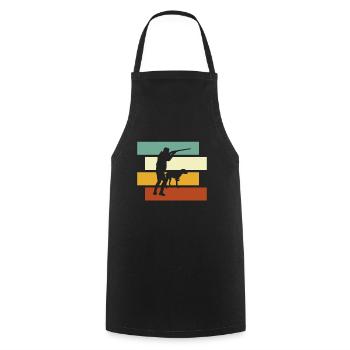 Hunting Retro - Cooking Apron - black - Front - AI Model Male 185 dark (185cm)