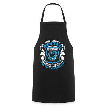 Dental Assistant I Became A Dental Assistant - Cooking Apron - black - Front - AI Model Male 185 dark (185cm)