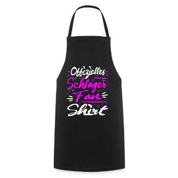 Offizielles Schlager Fan Shirt Schlagermusik - Kochschürze - Schwarz - Vorne - AI Model Male 185 dark (185cm)