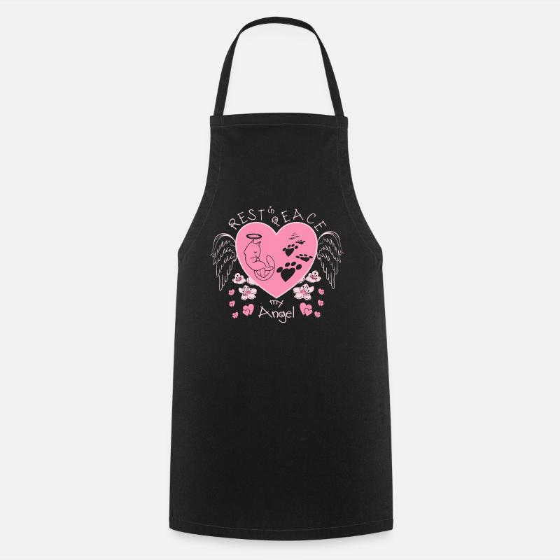 Repose en paix, mon ange - Tablier de cuisine - noir