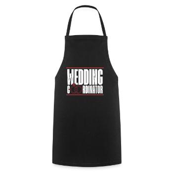 Wedding Planner Wedding Coordinator Marriage Plan - Kochschürze - Schwarz - Vorne - AI Model Male 185 dark (185cm)