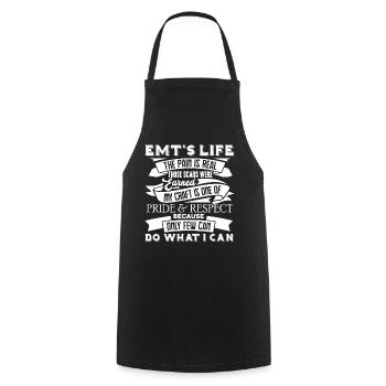 EMT's Life The Pain Is Real - Cooking Apron - black - Front - AI Model Male 185 dark (185cm)