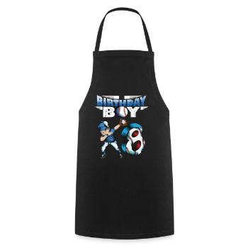 Birthday Girl Baseball Player Birthday Boy 8 - Cooking Apron - black - Front - AI Model Male 185 dark (185cm)