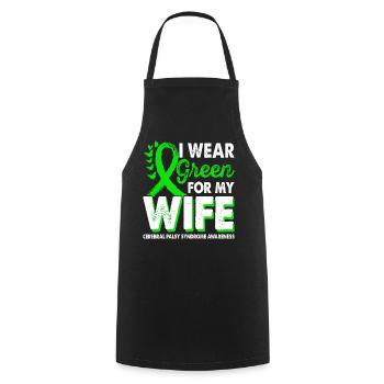 Wear green for Awareness Month for - Cooking Apron - black - Front - AI Model Male 185 dark (185cm)