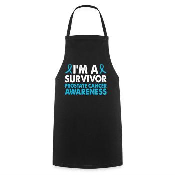 Prostate Cancer Awareness Month for Survivors - Cooking Apron - black - Front - AI Model Male 185 dark (185cm)