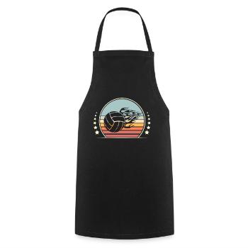 Volleyball - Cooking Apron - black - Front - AI Model Male 185 dark (185cm)