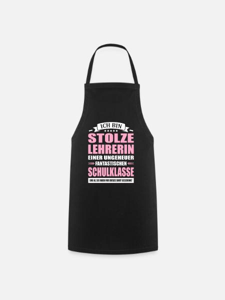 Stolze Lehrerin Schulklasse Abschied Grundschule - Kochschürze - Schwarz