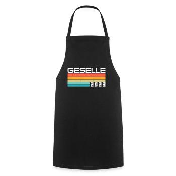 Geselle Gesellenprüfung bestanden Gesellen - Kochschürze - Schwarz - Vorne - AI Model Male 185 dark (185cm)
