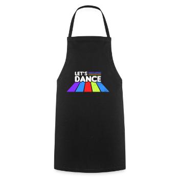 80s Retro CostumeTheme Party Costume 90s Party - Cooking Apron - black - Front - AI Model Male 185 dark (185cm)