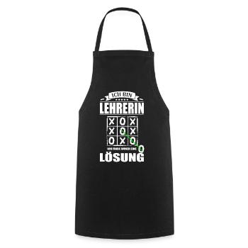 Ich Bin Lehrerin Ich Finde Immer Eine Lösung - Kochschürze - Schwarz - Vorne - AI Model Male 185 dark (185cm)