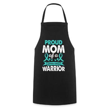 Mother of cervical warrior - Cooking Apron - black - Front - AI Model Male 185 dark (185cm)