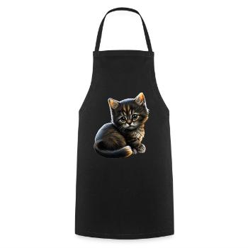 Cat Cats Cat lover cute kitten - Cooking Apron - black - Front - AI Model Male 185 dark (185cm)