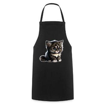 Cat Cats Cat lover cute kitten - Cooking Apron - black - Front - AI Model Male 185 dark (185cm)