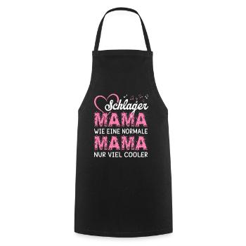 Schlager Mama wie eine normale Mama nur cooler - Kochschürze - Schwarz - Vorne - AI Model Male 185 dark (185cm)