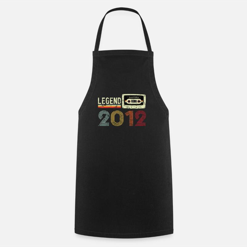 2012 Birthday Vintage Cassette - Cooking Apron - black