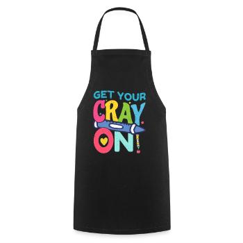 Primary School Teacher Kindergarten Educator - Cooking Apron - black - Front - AI Model Male 185 dark (185cm)