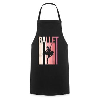 Ballet Dancer Dance Girl Ballerina - Kochschürze - Schwarz - Vorne - AI Model Male 185 dark (185cm)