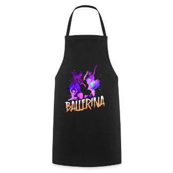 Ballet Dancer Dance Girl Ballerina - Cooking Apron - black - Front - AI Model Male 185 dark (185cm)