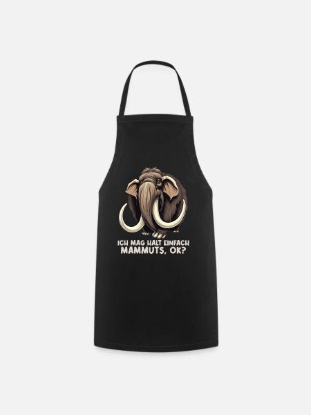 Ich mag halt einfach Mammuts Mammut - Kochschürze - Schwarz