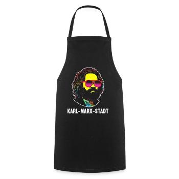 Le communisme a quitté le marxisme Karl Marx - Tablier de cuisine - noir - Devant - AI Model Male 185 dark (185cm)
