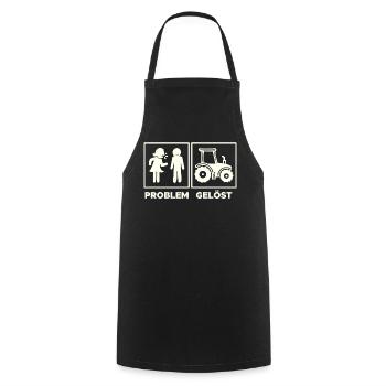 Agriculture Tractor Field Country Life Statement - Cooking Apron - black - Front - AI Model Male 185 dark (185cm)