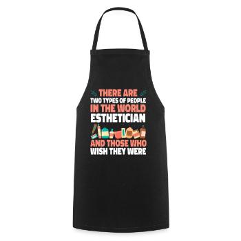 Cute Licensed Esthetician Skincare - Cooking Apron - black - Front - AI Model Male 185 dark (185cm)